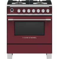 Fisher & Paykel - 2.9 Cu. Ft. Self-Cleaning Freestanding Dual Fuel Convection Range - Red - Front_Zoom