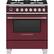 Front. Fisher & Paykel - 2.9 Cu. Ft. Self-Cleaning Freestanding Dual Fuel Convection Range - Red.