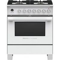 Fisher & Paykel - 3.5 Cu. Ft. Self-Cleaning Freestanding Dual Fuel Convection Range - White - Front_Zoom
