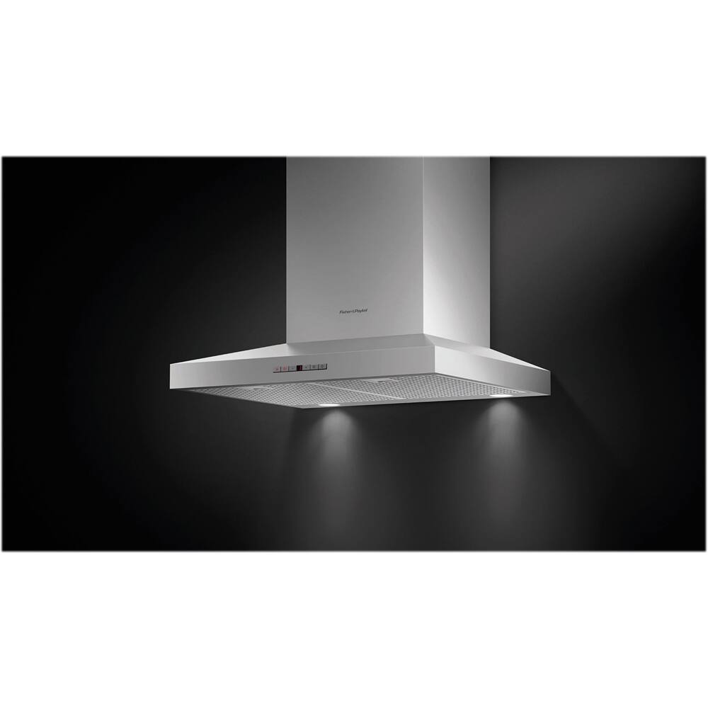 Alt View 11. Fisher & Paykel - 24" Convertible Range Hood - Stainless steel.