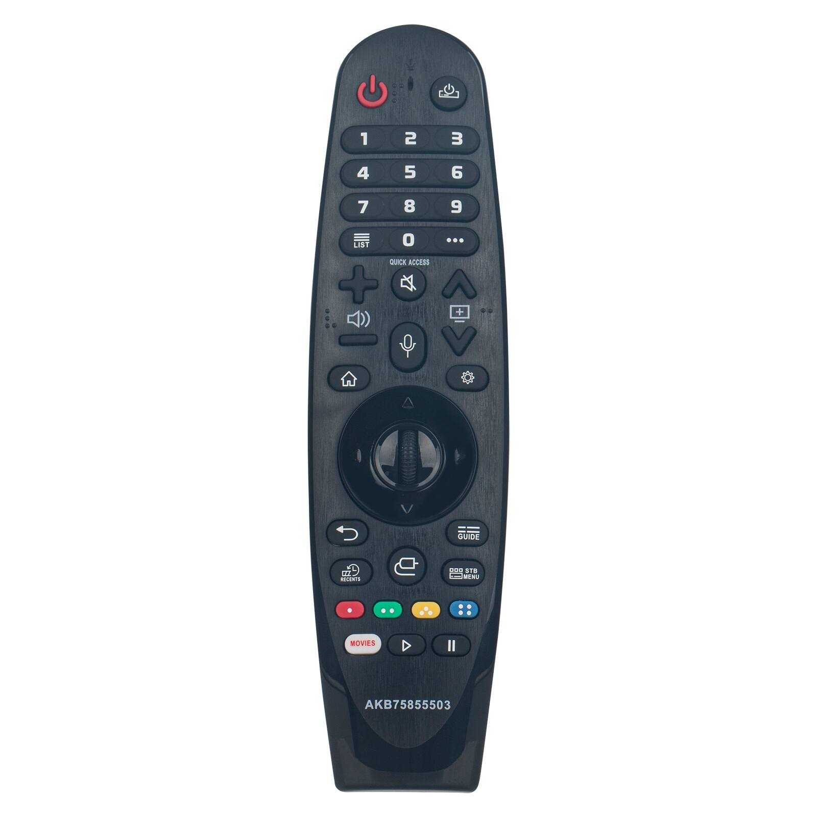 1 2 3 4 5 6 7 8 9 LIST 0 QUICK ACCESS + x ... + .. - GUIDE .9 MTEES 1o2e STB 1 . + - MOVIES D Il AKB75855503