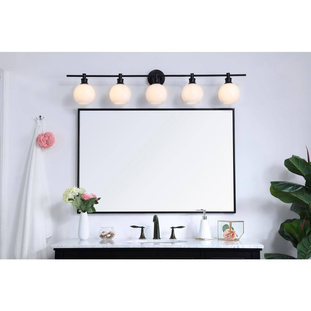 Living District - Collier 5 light Wall sconce - Black And Frosted White Glass price history on PriceWatchPro