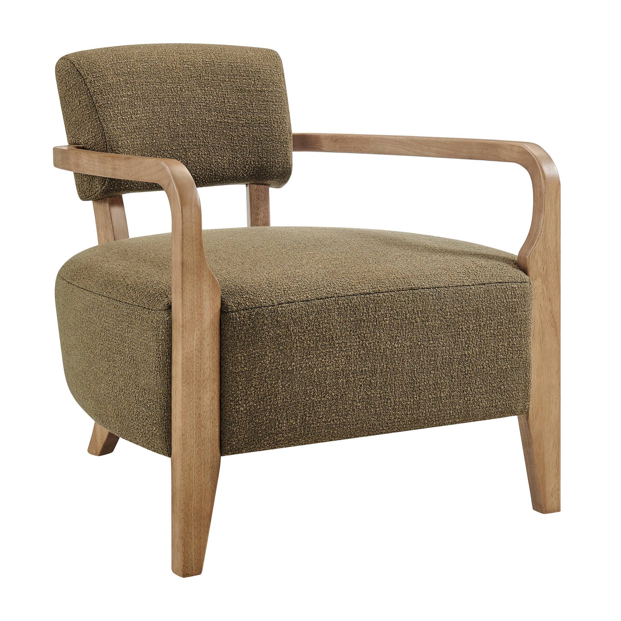 Angle. Modway - Zinnia Linen Blend Accent Chair by Modway - Olive.