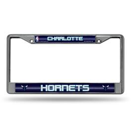 Rico Industries - Charlotte Hornets NBA Sparkly Glitter Bling Look Chrome License Plate Frame - Multi