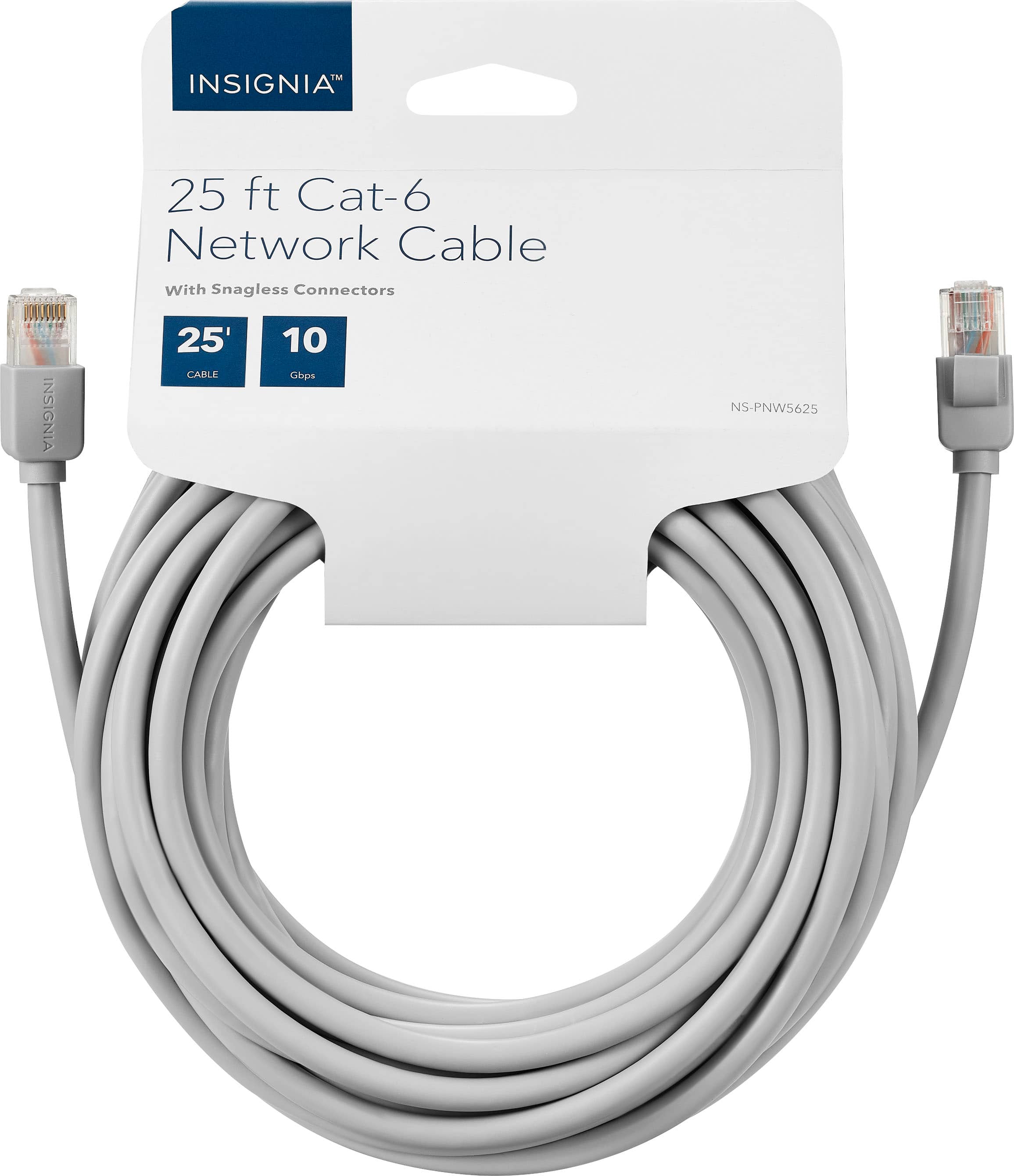 Alt View 1. Insignia™ - 25 foot Cat-6 Ethernet Cable - Gray.