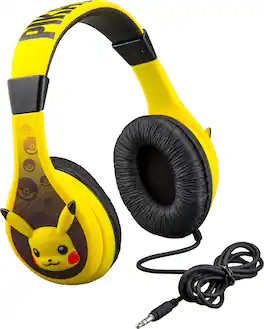 eKids - Pikachu Pokemon Wired Over-the-Ear Headphones - Yellow/Black
