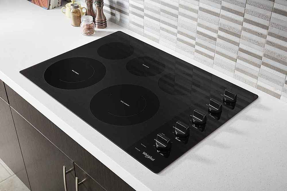 Alt View 15. Whirlpool - 30" Electric Cooktop - Black.