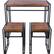 Front. ürb SPACE - Urban Small Dining Table Set - Black With Brown.