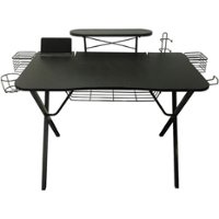 Atlantic - Gaming Pro Straight Computer Desk - Charcoal - Front_Zoom