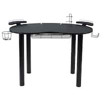 Atlantic - Eclipse Curved Computer Desk - Black - Front_Zoom