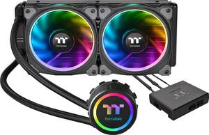 Thermaltake - Floe Riing 120mm Liquid Cooling System CPU Water Block with RGB Lighting - Front_Zoom