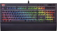 Front Zoom. Thermaltake - TT Premium X1 RGB Wired Gaming Mechanical CHERRY MX Speed RGB Silver Switch Keyboard with RGB Back Lighting - Black.