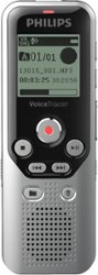 Philips - VoiceTracer Digital Voice Recorder 8GB DVT1250 - Dark Silver & Black - Front_Zoom