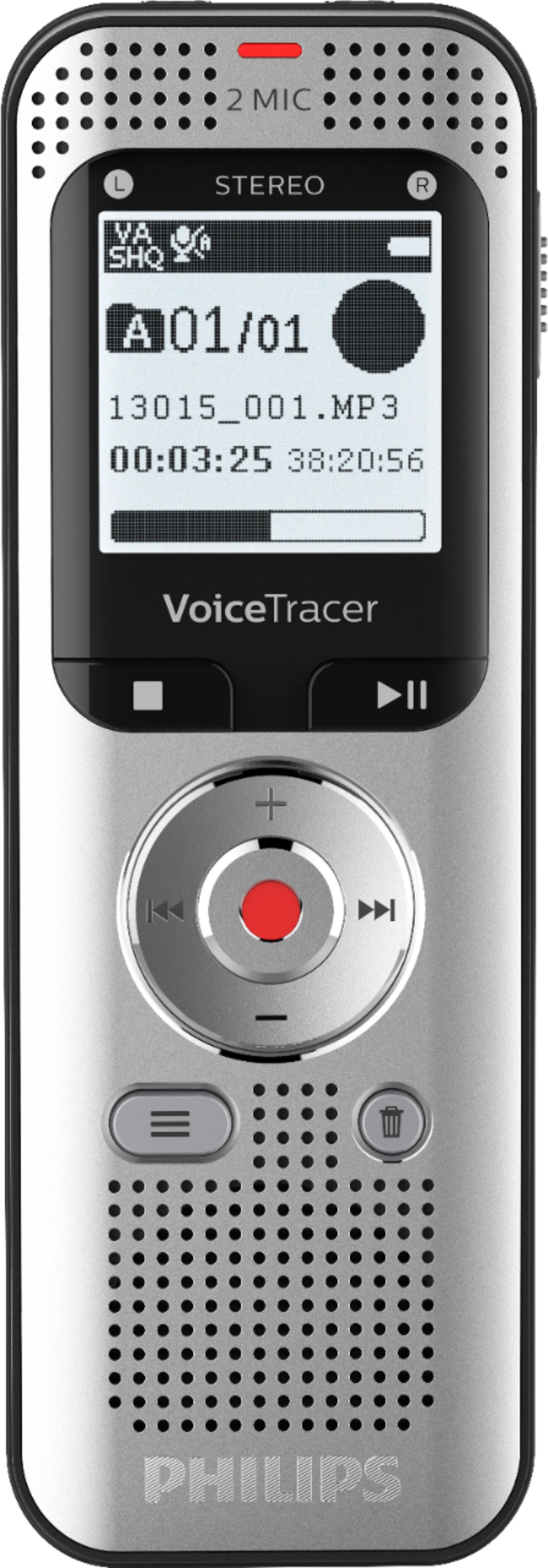 Month defeat Atlas Philips VoiceTracer Digital Voice Recorder 8GB DVT2050 Light Silver & Black  DVT2050 - Best Buy