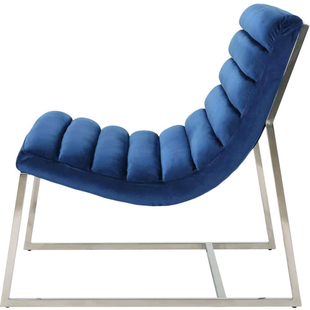 Angle View: Noble House - Bradford Accent Chair - Navy Blue