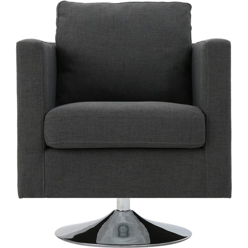 Noble House - Kingsport Swivel Chair - Dark Gray