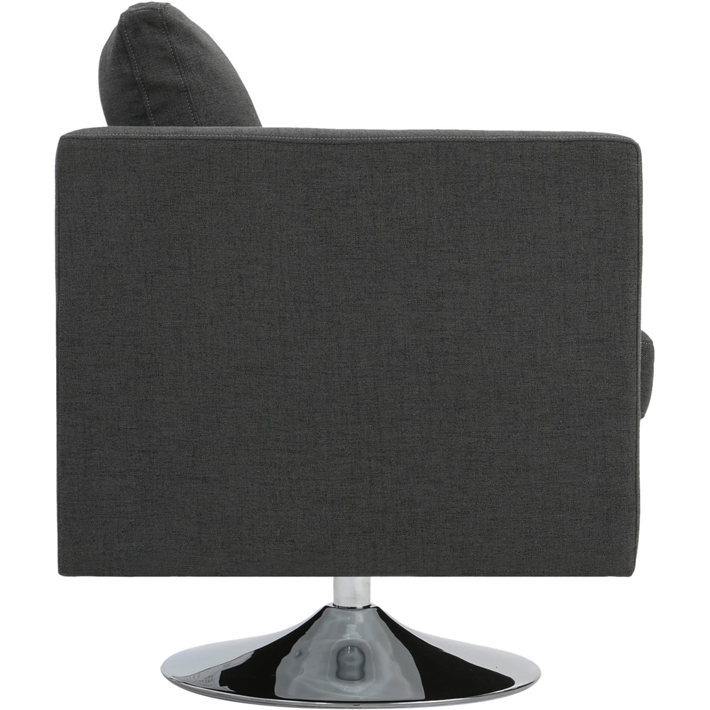 Left View: Noble House - Kingsport Swivel Chair - Dark Gray