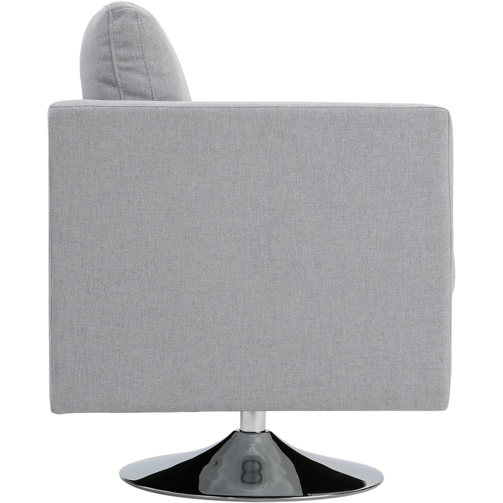 Left View: Noble House - Kingsport Swivel Chair - Light Gray