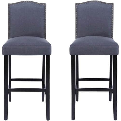 Noble House - Durham Counter Stools (Set of 2) - Dark Charcoal