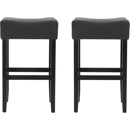 Noble House - Perryton Backless Barstools (Set of 2) - Dark Charcoal