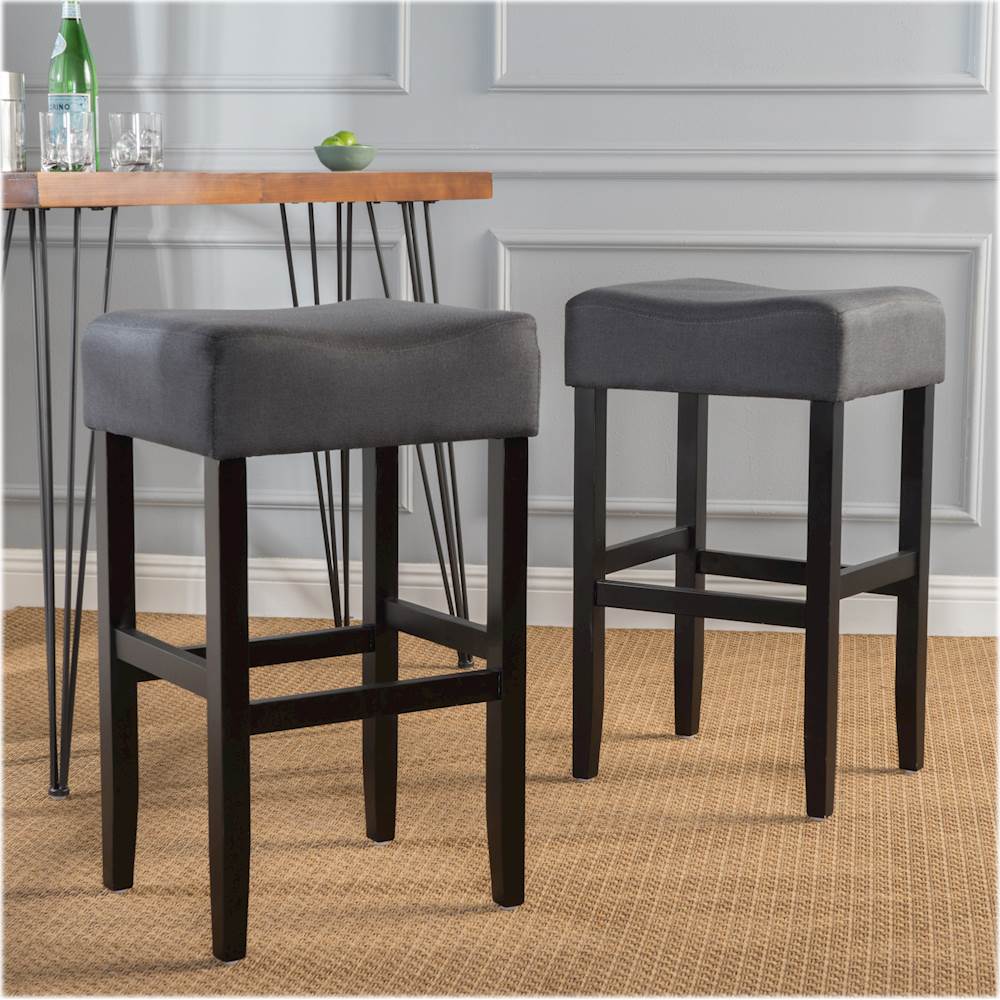 Best Buy: Noble House Perryton Backless Barstools (Set of 2) Dark ...