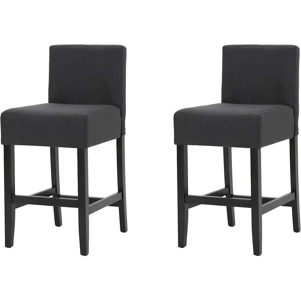 Left View: Noble House - Perryton Counter Stools (Set of 2) - Dark Charcoal