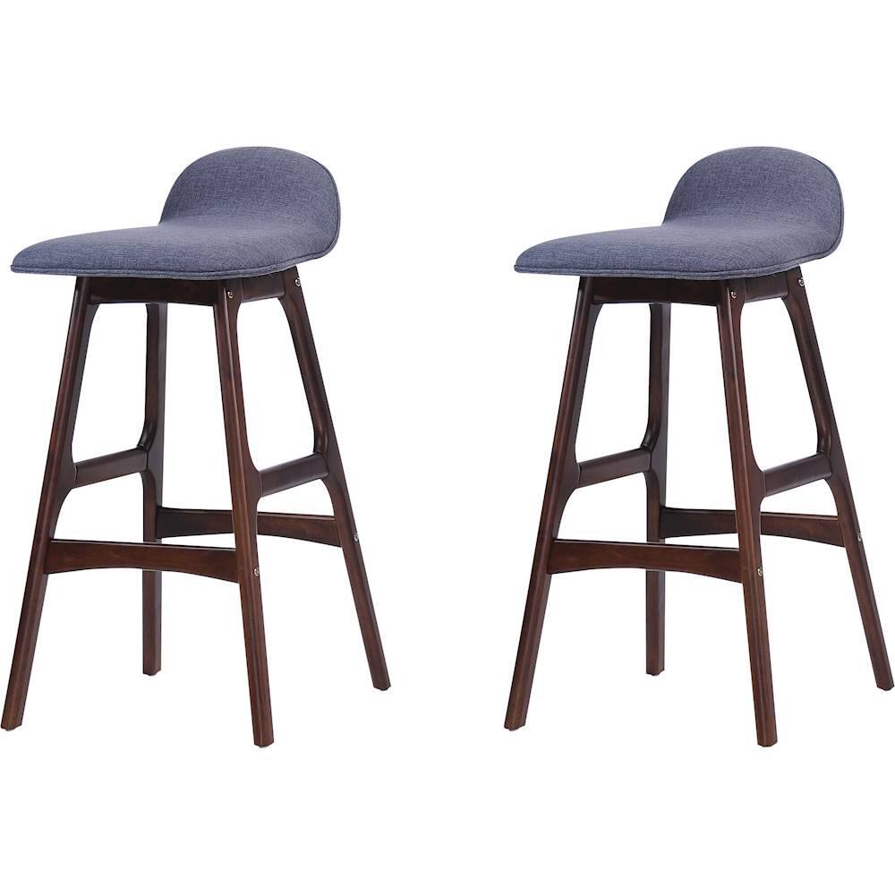 Left View: Noble House - Branson Barstools (Set of 2) - Charcoal