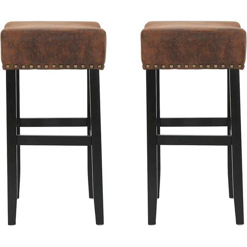 Noble House - Elkins Backless Barstools (Set of 2) - Brown