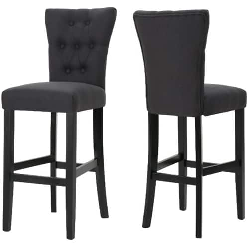 Noble House - Rockland Barstools (Set of 2) - Dark Charcoal