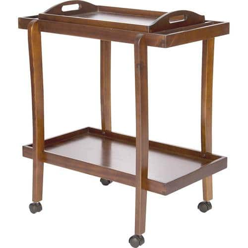 Noble House - Winslow Mid Century Bar Cart - Dark Oak