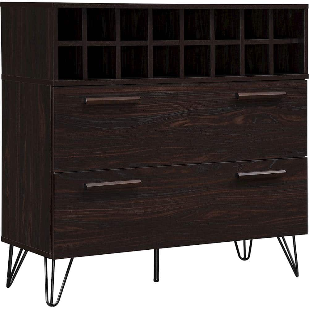 Angle View: Noble House - Tifton Wine & Bar Cabinet - Wenge