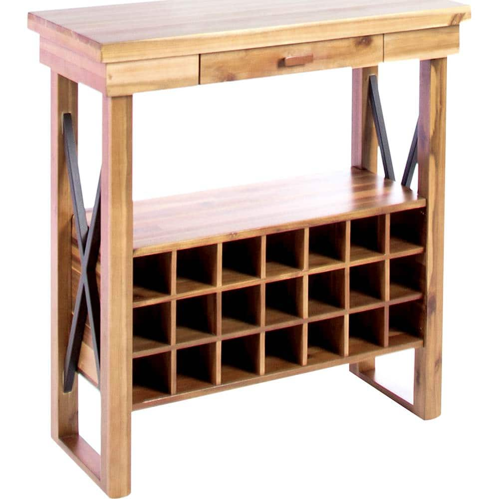 Angle View: Noble House - Waycross Bar Cabinet - Light Oak