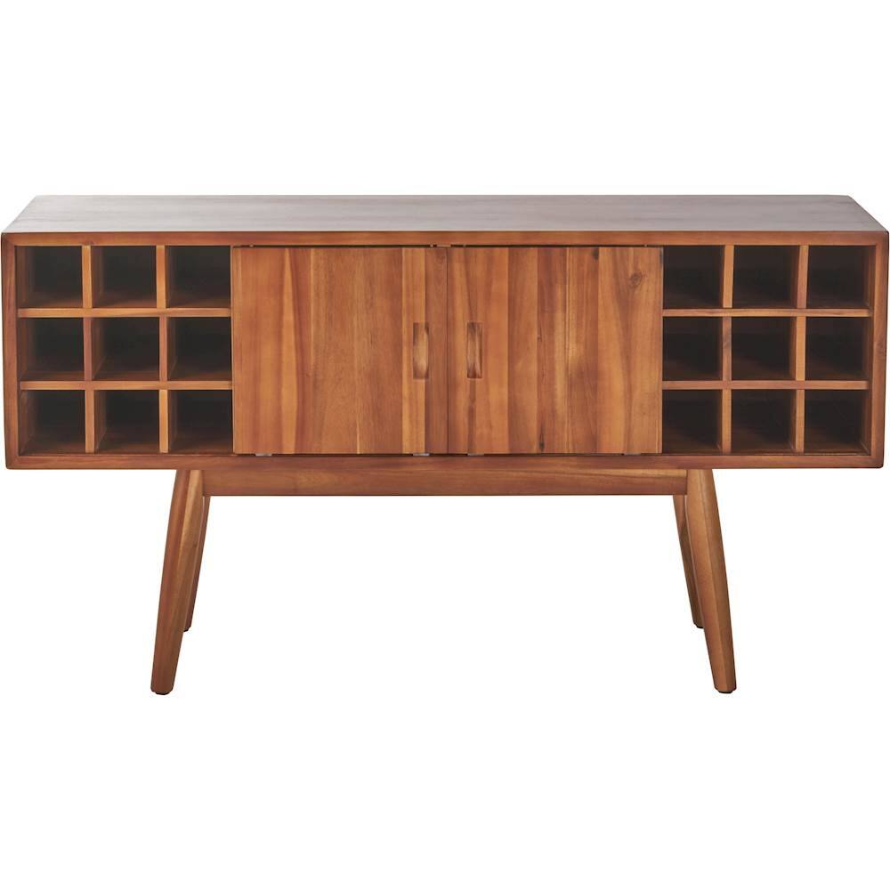 Front. Noble House - Afton Mid Century Bar Cabinet - Light Oak.