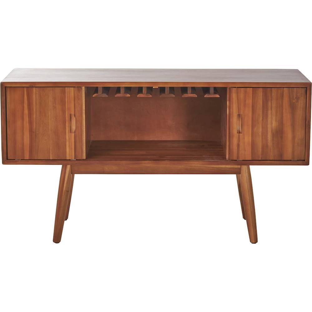 Le House Afton Mid Century Bar Cabinet Light Oak 302713 Best