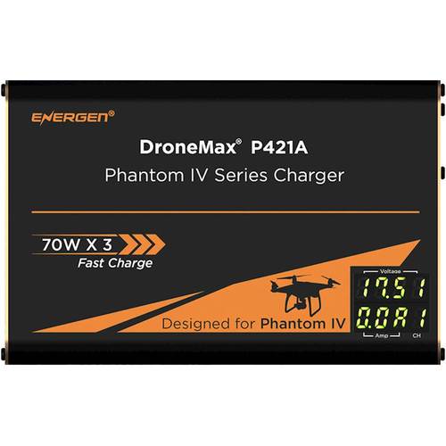 Energen - DroneMax P421A Charger for DJI Phantom 4 Drone Batteries - Black And Bronze