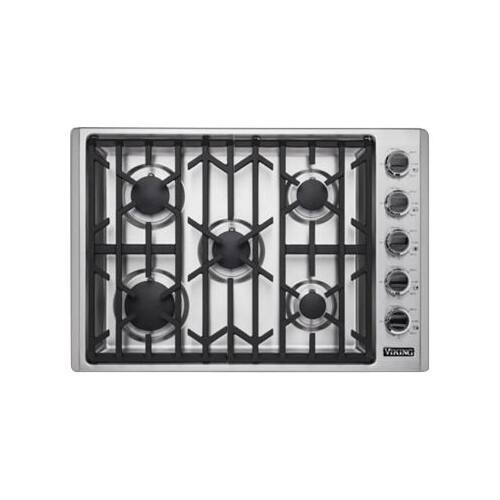 Front. Viking - Professional 5 Series 30.7" Gas Cooktop - Stainless steel.