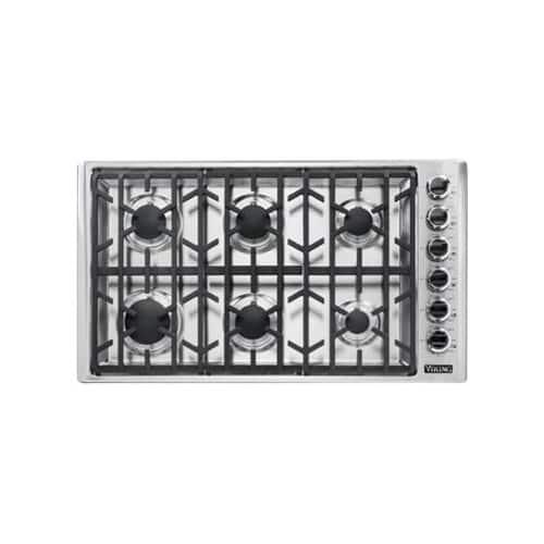Front. Viking - Professional 5 Series 36.7" Gas Cooktop - Stainless steel.