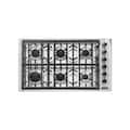 Viking - 37 in. Wide 6 Burner Professional 5 Series Gas Cooktop - Stainless Steel