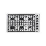 Front. Viking - Professional 5 Series 36.7" Gas Cooktop - Stainless Steel.