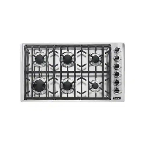 Front. Viking - Professional 5 Series 36.7" Gas Cooktop - Stainless steel.