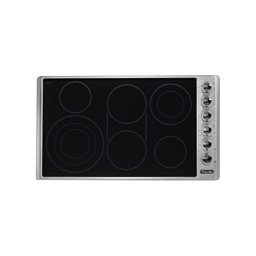 Viking – Professional 5 Series 36″ Electric Cooktop – Stainless Steel/Black Glass