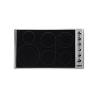 Viking - Professional 5 Series 36" Electric Cooktop - Stainless Steel/Black Glass - Front_Zoom