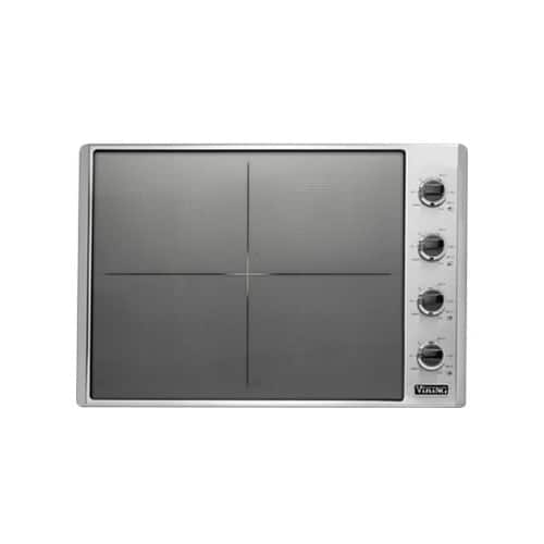 Front. Viking - Professional 5 Series 30" Electric Induction Cooktop - Stainless Steel/Transmetallic Glass.