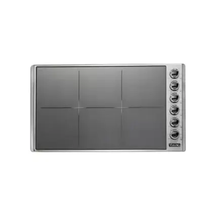 Front. Viking - Professional 5 Series 36" Electric Induction Cooktop - Stainless Steel/Transmetallic Glass.