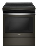 Whirlpool - 4.8 Cu. Ft. Self-Cleaning Slide-In Electric Range - Black Stainless Steel - Front_Zoom