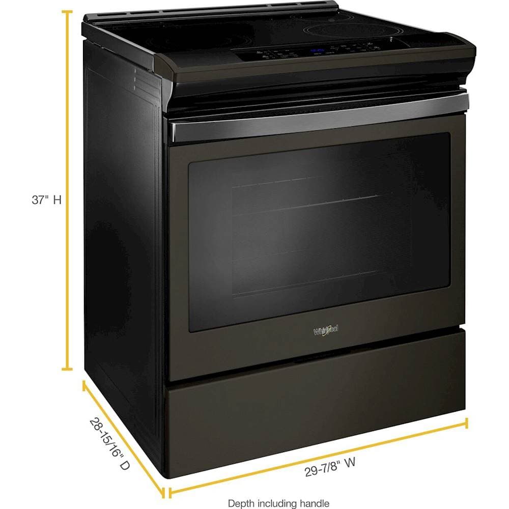 Whirlpool black deals stainless electric range