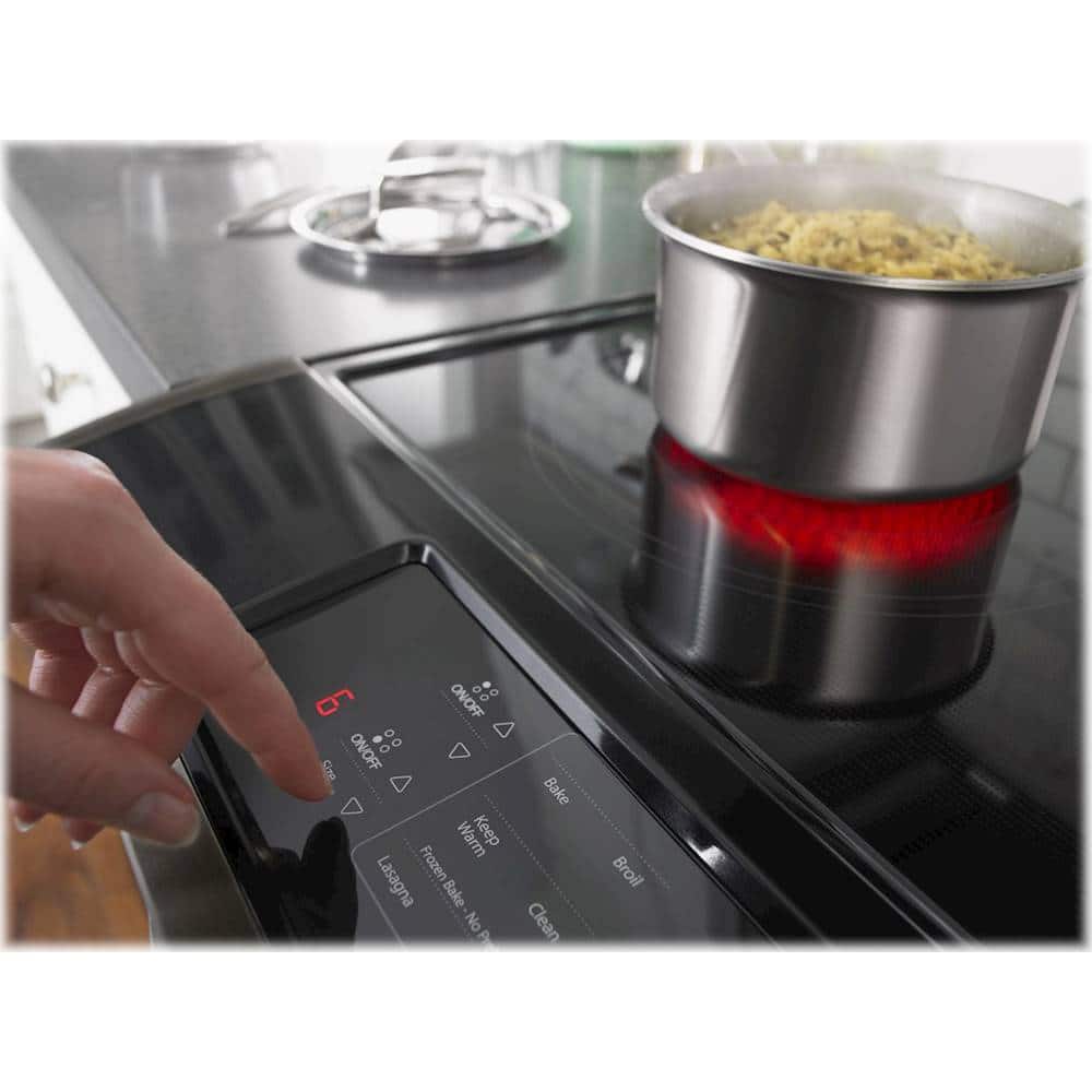 Alt View 17. Whirlpool - 4.8 Cu. Ft. Self-Cleaning Slide-In Electric Range - Black Stainless Steel.