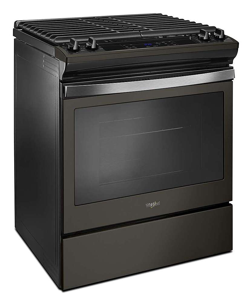 Left View: Bertazzoni - 5.9 Cu. Ft. Freestanding Gas Convection Range - Stainless steel