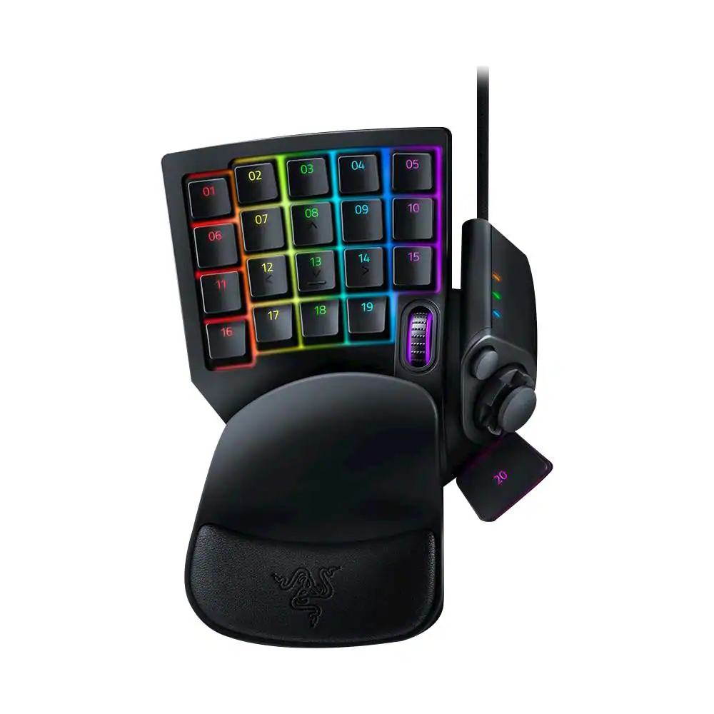 Front. Razer - Tartarus V2 Wired Gaming Mecha-Membrane Keypad with Chroma Back Lighting for Mac and Windows - Black.