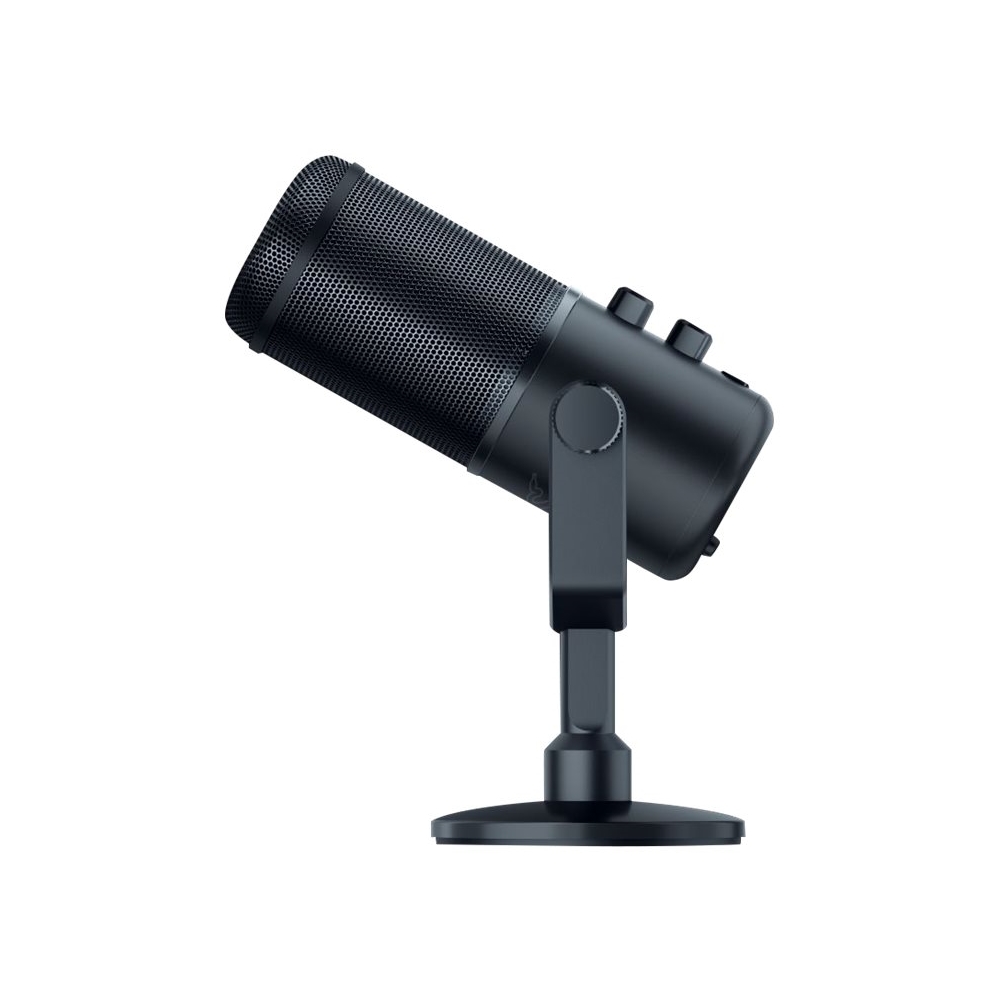 Left View: Razer Seiren Elite: Single Dynamic Capsule - Built-In High-Pass Filter - Digital/Analog Limiter - Professional Grade Streaming Microphone